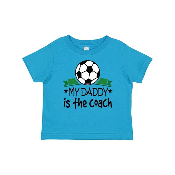 Inktastic Soccer My Daddy is the Coach Boys or Girls Baby T-Shirt