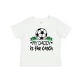 thumbnail image 1 of Inktastic Soccer My Daddy is the Coach Boys or Girls Baby T-Shirt, 1 of 5