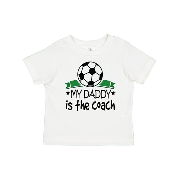 Inktastic Soccer My Daddy is the Coach Boys or Girls Baby T-Shirt