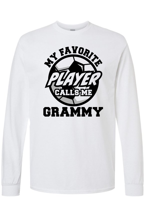 Soccer My Favorite Player Calls Me Grammy Long Sleeve T-Shirt