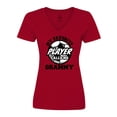 thumbnail image 1 of Inktastic Soccer My Favorite Player Calls Me Grammy Women's V-Neck T-Shirt, 1 of 5