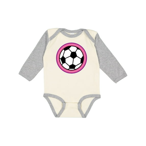 Inktastic Soccer Player Girls Sports Ball Girls Long Sleeve Baby Bodysuit