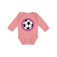 thumbnail image 1 of Inktastic Soccer Player Girls Sports Ball Girls Long Sleeve Baby Bodysuit, 1 of 5