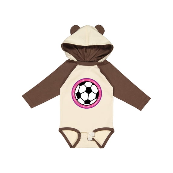 Inktastic Soccer Player Girls Sports Ball Girls Long Sleeve Baby Bodysuit