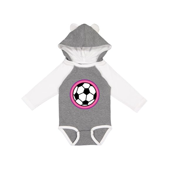Inktastic Soccer Player Girls Sports Ball Girls Long Sleeve Baby Bodysuit