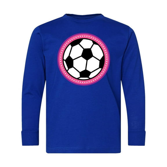 Inktastic Soccer Player Girls Sports Ball Long Sleeve Youth T-Shirt