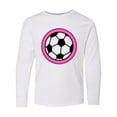 thumbnail image 1 of Inktastic Soccer Player Girls Sports Ball Long Sleeve Youth T-Shirt, 1 of 5