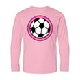 thumbnail image 1 of Inktastic Soccer Player Girls Sports Ball Long Sleeve Youth T-Shirt, 1 of 5