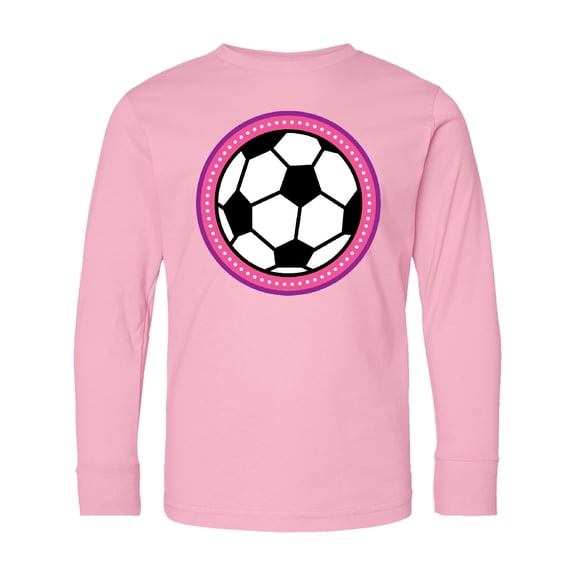 Inktastic Soccer Player Girls Sports Ball Long Sleeve Youth T-Shirt
