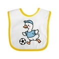 thumbnail image 1 of Inktastic Soccer Player Goose Boys Baby Bib, 1 of 4