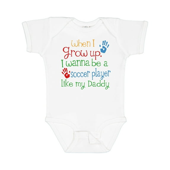 Inktastic Soccer Player Like Daddy Boys or Girls Baby Bodysuit