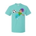 thumbnail image 1 of Inktastic Soccer Playing Mermaid T-Shirt, 1 of 5