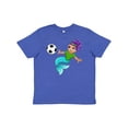 thumbnail image 1 of Inktastic Soccer Playing Mermaid Youth T-Shirt, 1 of 5