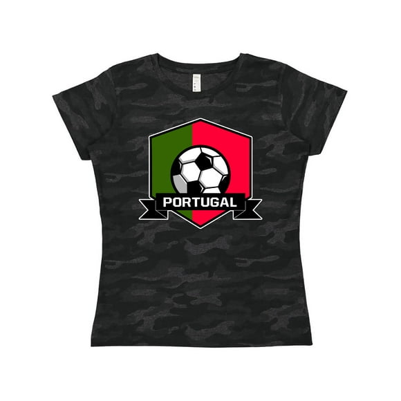 Inktastic Soccer Portugal Flag Banner Women's T-Shirt
