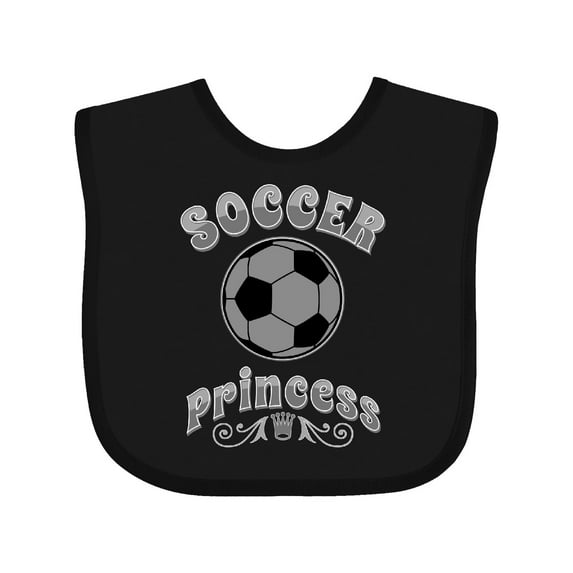 Inktastic Soccer Princess Girls Baby Bib