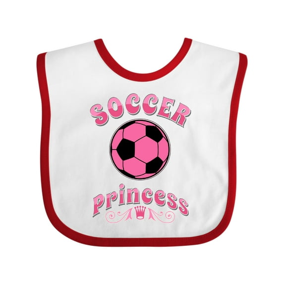 Inktastic Soccer Princess Girls Baby Bib