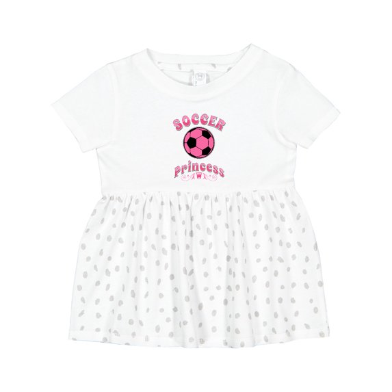 Inktastic Soccer Princess Girls Baby Dress