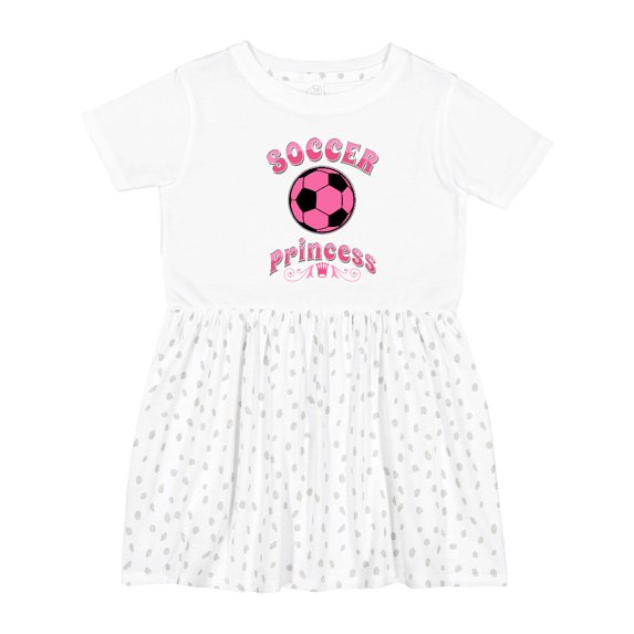 Inktastic Soccer Princess Girls Toddler Dress