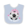 thumbnail image 1 of Inktastic Soccer Princess- Tiara Girls Baby Bib, 1 of 4