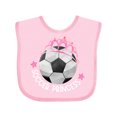 thumbnail image 1 of Inktastic Soccer Princess- Tiara Girls Baby Bib, 1 of 4