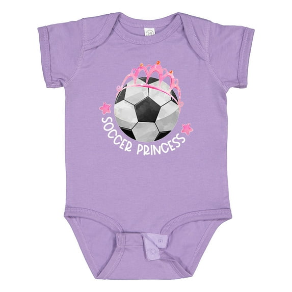 Inktastic Soccer Princess- Tiara Girls Baby Bodysuit