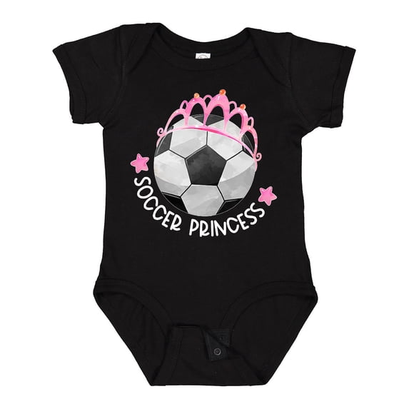 Inktastic Soccer Princess- Tiara Girls Baby Bodysuit