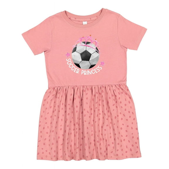 Inktastic Soccer Princess Tiara Girls Toddler Dress