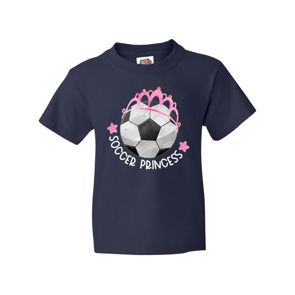 Inktastic Soccer Princess- Tiara Youth T-Shirt