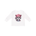 thumbnail image 1 of Inktastic Soccer Raccoon Girls Long Sleeve Toddler T-Shirt, 1 of 5