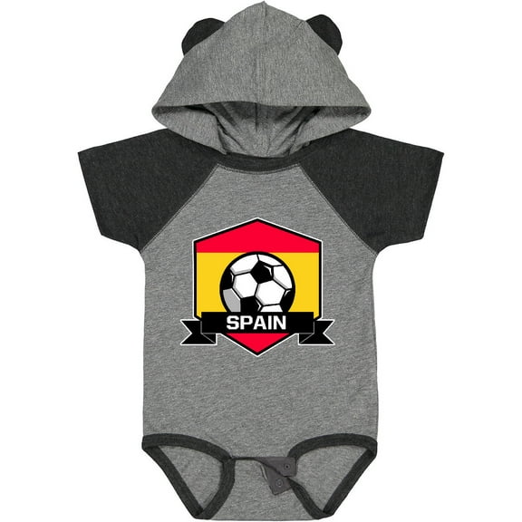 Inktastic Soccer Spain Flag Banner Boys or Girls Baby Bodysuit