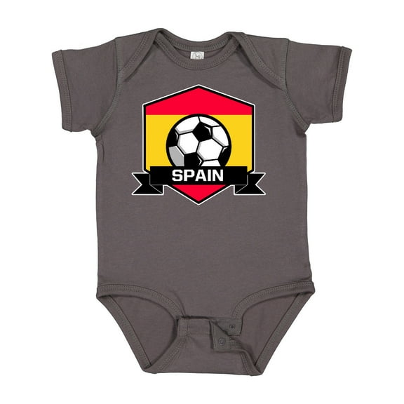 Inktastic Soccer Spain Flag Banner Boys or Girls Baby Bodysuit