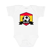 Inktastic Soccer Spain Flag Banner Boys or Girls Baby Bodysuit