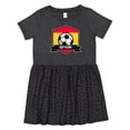 thumbnail image 1 of Inktastic Soccer Spain Flag Banner Girls Toddler Dress, 1 of 5