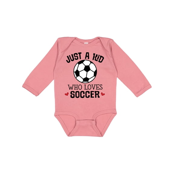 Inktastic Soccer Sports Gift for Kids Boys or Girls Long Sleeve Baby Bodysuit