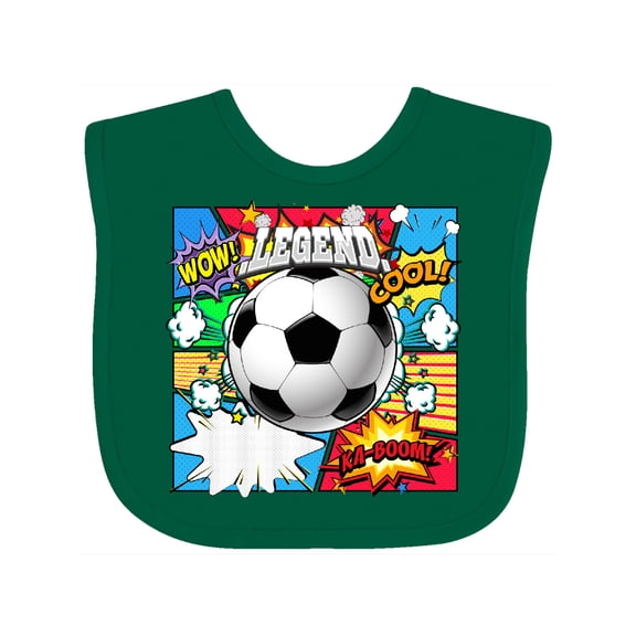 Inktastic Soccer Superhero Boys or Girls Baby Bib