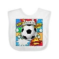 thumbnail image 1 of Inktastic Soccer Superhero Boys or Girls Baby Bib, 1 of 4