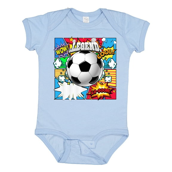 Inktastic Soccer Superhero Boys or Girls Baby Bodysuit