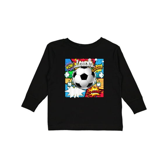 Inktastic Soccer Superhero Boys or Girls Long Sleeve Toddler T-Shirt