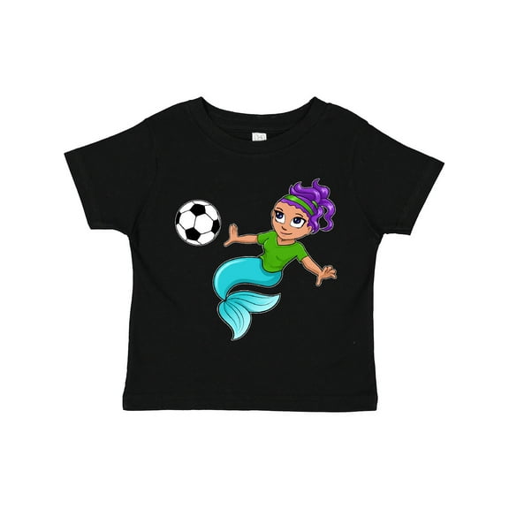 Inktastic Soccer playing mermaid Boys or Girls Toddler T-Shirt