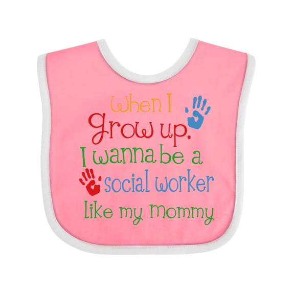 Inktastic Social Worker Like Mommy Boys or Girls Baby Bib