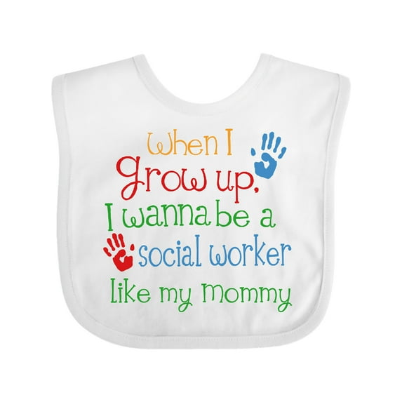 Inktastic Social Worker Like Mommy Boys or Girls Baby Bib