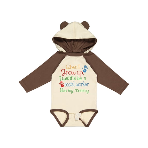Inktastic Social Worker Like Mommy Boys or Girls Long Sleeve Baby Bodysuit