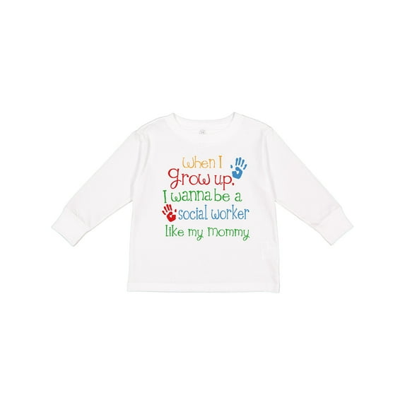 Inktastic Social Worker like Mommy Boys or Girls Long Sleeve Toddler T-Shirt