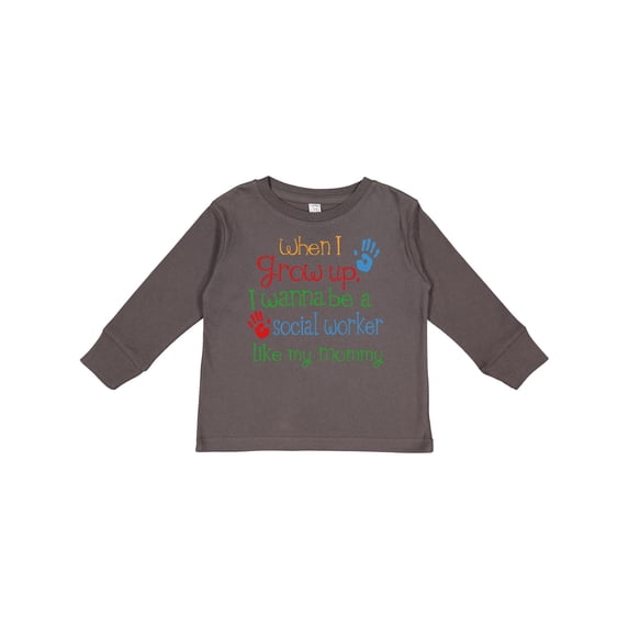 Inktastic Social Worker like Mommy Boys or Girls Long Sleeve Toddler T-Shirt