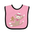 thumbnail image 1 of Inktastic Sock Monkey Gingerbread Boys or Girls Baby Bib, 1 of 4