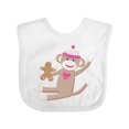thumbnail image 1 of Inktastic Sock Monkey Gingerbread Boys or Girls Baby Bib, 1 of 4