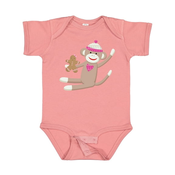Inktastic Sock Monkey Gingerbread Boys or Girls Baby Bodysuit