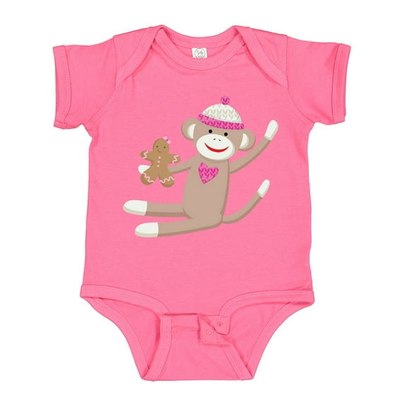 Inktastic Sock Monkey Gingerbread Boys or Girls Baby Bodysuit