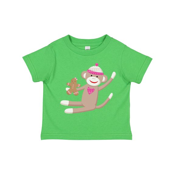 Inktastic Sock Monkey Gingerbread Boys or Girls Toddler T-Shirt