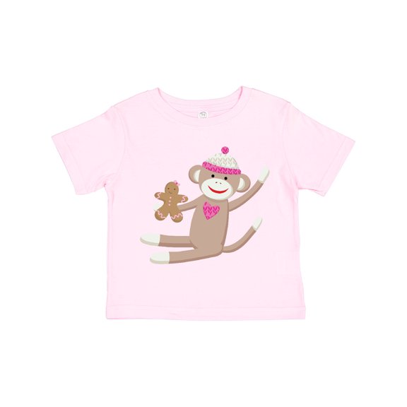 Inktastic Sock Monkey Gingerbread Boys or Girls Toddler T-Shirt